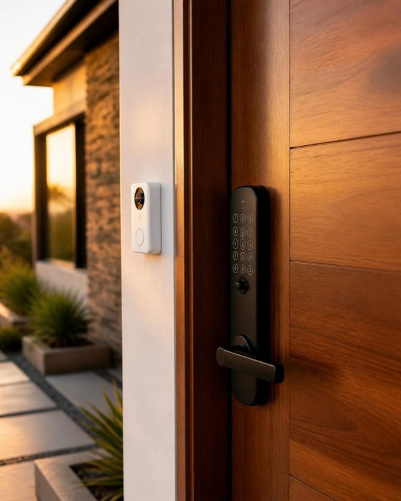 360 Security Smart Hub and entry sensors protecting a home