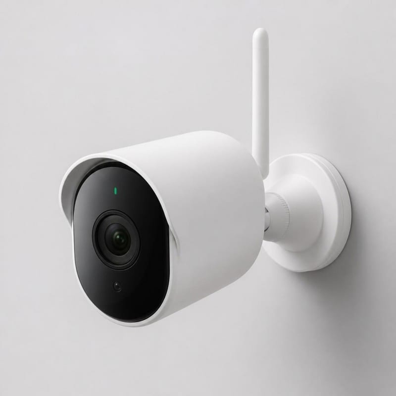 360 Security outdoor security camera mounted beside a home's front entrance